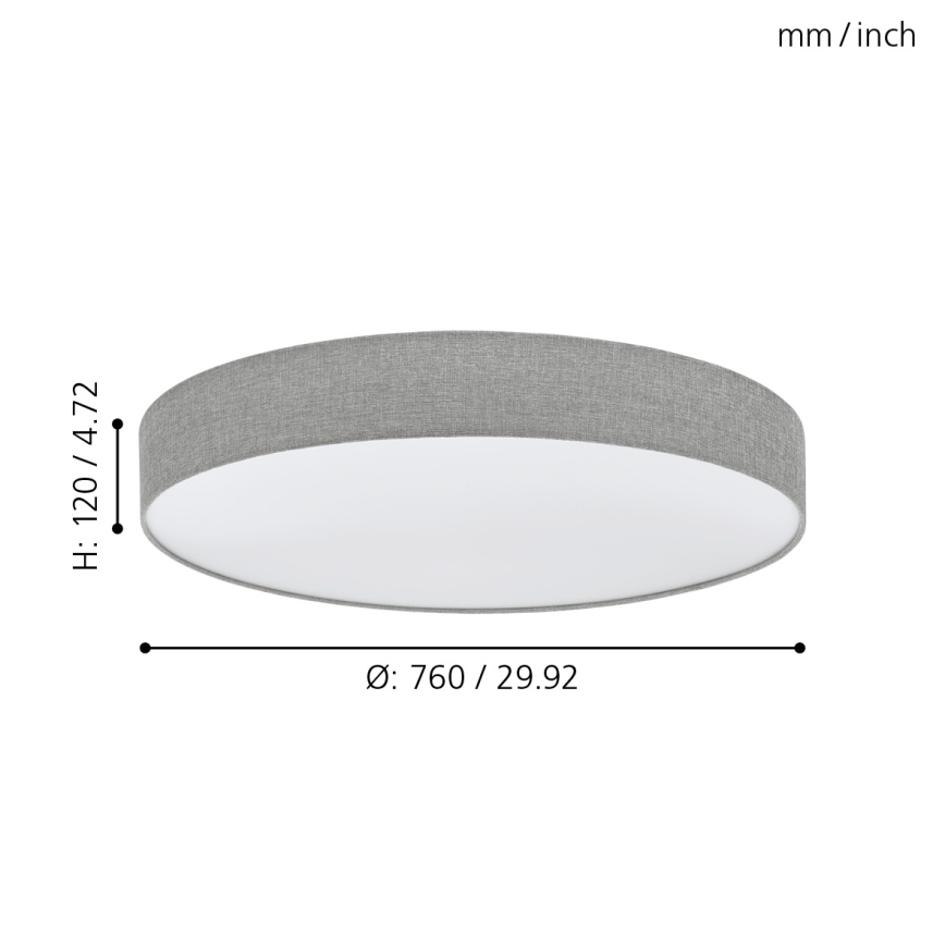 Eglo 97784 - Himmennettävä LED-kattovalaisin ROMAO LED/60W/230V