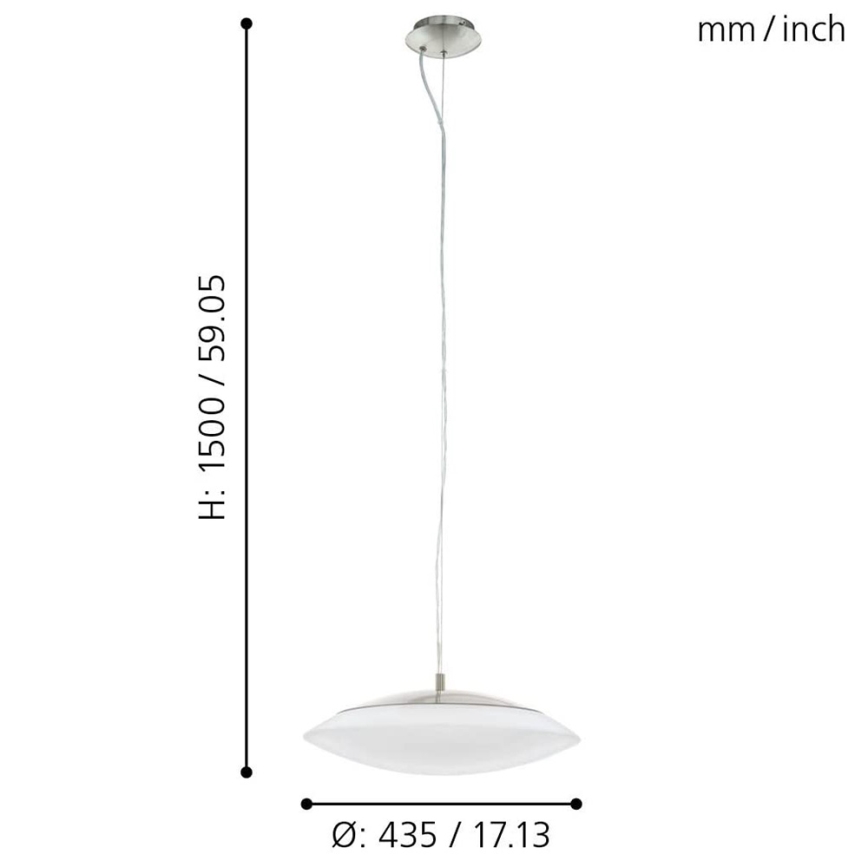 Eglo 97812 - Himmennettävä LED-riippuvalaisin FRATTINA-C 1xLED/27W/230V