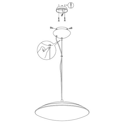 Eglo 97812 - Himmennettävä LED-riippuvalaisin FRATTINA-C 1xLED/27W/230V