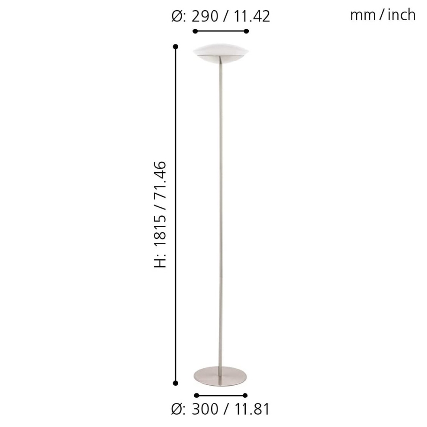 Eglo 97814 - LED RGB himmennettävä lattiavalaisin FRATTINA-C 1xLED/18W/230V