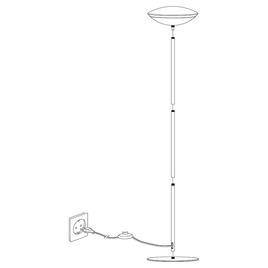 Eglo 97814 - LED RGB himmennettävä lattiavalaisin FRATTINA-C 1xLED/18W/230V