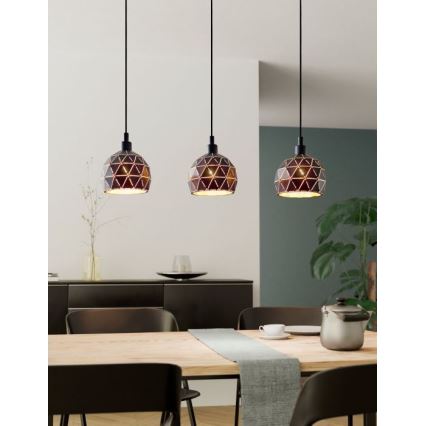 Eglo 97846 - Kattokruunu narulla ROCCAFORTE 3xE14/40W/230V