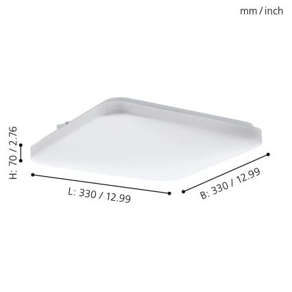 Eglo 97875 - LED-kattovalaisin FRANIA LED/14,6W/230V