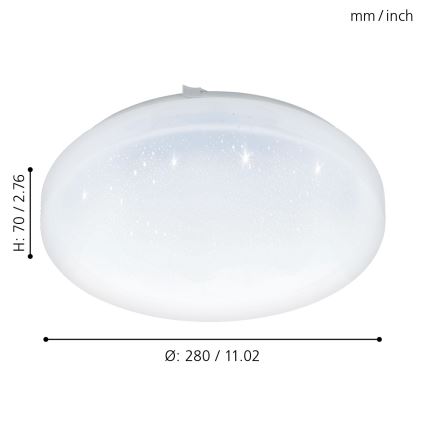 Eglo 97877 - LED-kattovalaisin FRANIA-S LED/11,5W/230V