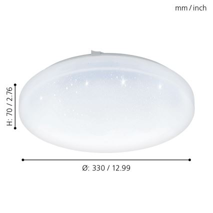 Eglo 97878 - LED-kattovalaisin FRANIA-S LED/17,3W/230V