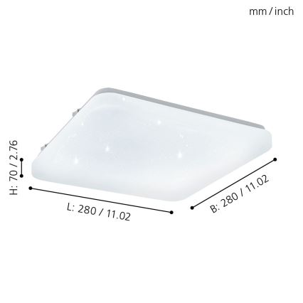 Eglo 97881 - LED-kattovalaisin FRANIA-S LED/11,5W/230V