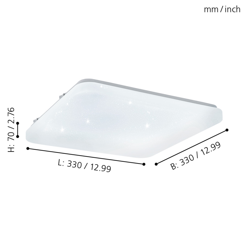 Eglo 97882 - LED-kattovalaisin FRANIA-S LED/17,3W/230V