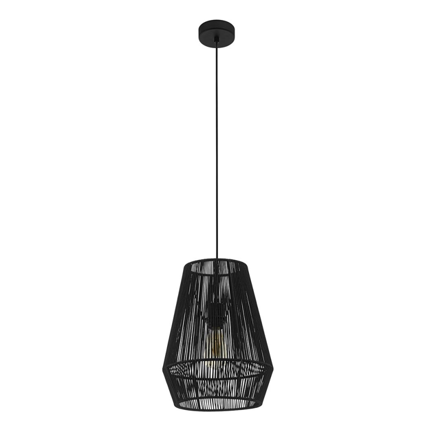 Eglo 97905 - Kattokruunu narulla PALMONES 1xE27/60W/230V musta
