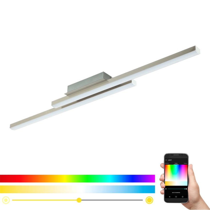 Eglo 97906 - LED RGB-himmennettävä kattovalo FRAIOLI-C 2xLED/17W/230V