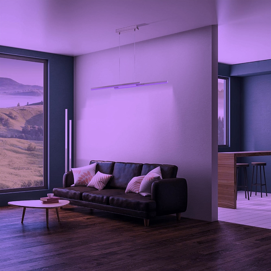 Eglo - Himmennettävä LED RGB-kattokruunu narussa FRAIOLI-C 2xLED/17W/230V