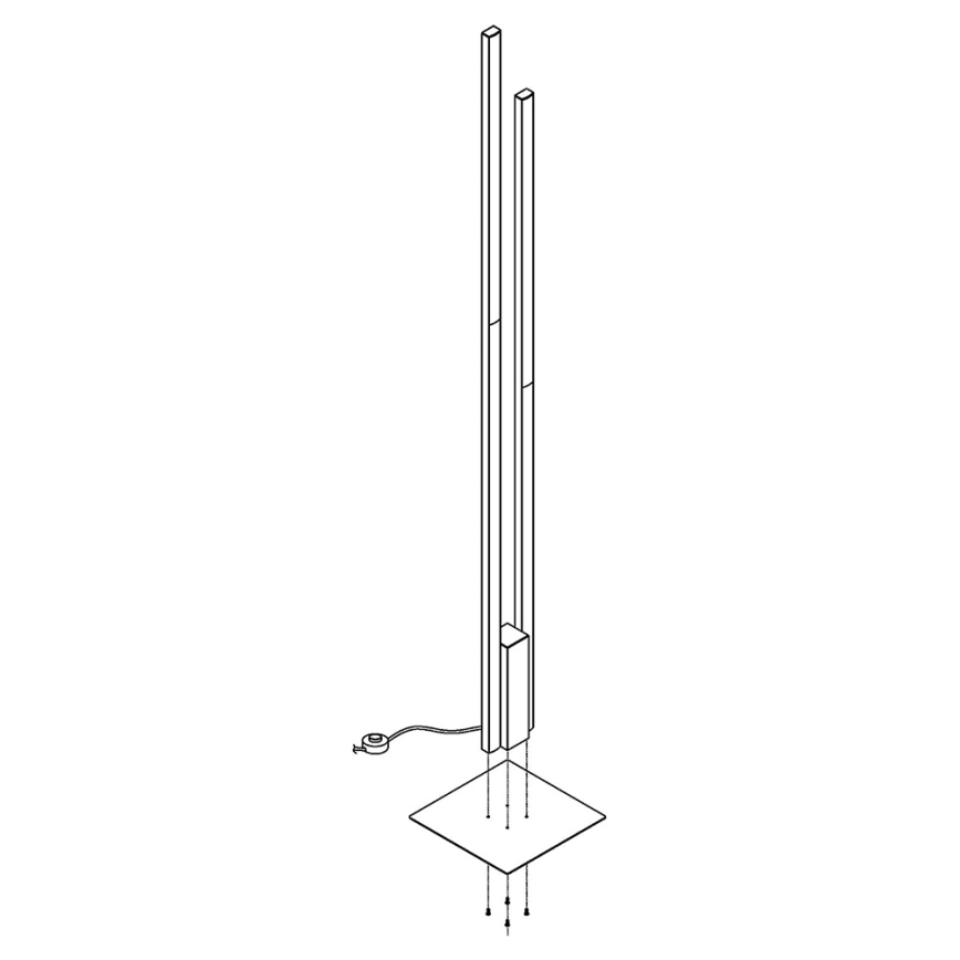 Eglo - Himmennettävä LED-lattiavalaisin FRAIOLI-C 2xLED/17W/230V