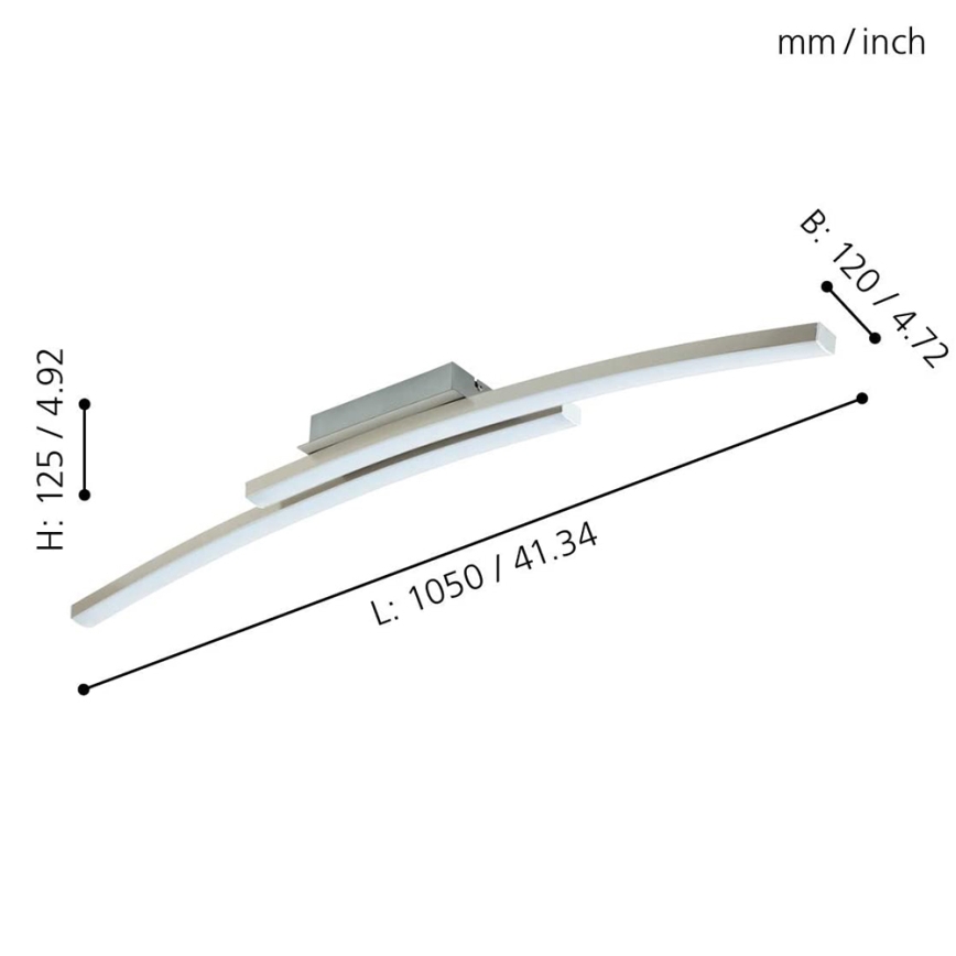 Eglo - LED RGB-himmennyskattokruunu FRAIOLI-C 2xLED/17W/230V