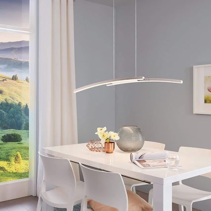 Eglo - Himmennettävä LED RGB-kattokruunu narussa FRAIOLI-C 2xLED/17W/230V