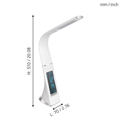 Eglo 97915 - Himmennys LED-pöytävalaisin COGNOLI LED/3,2W/230V