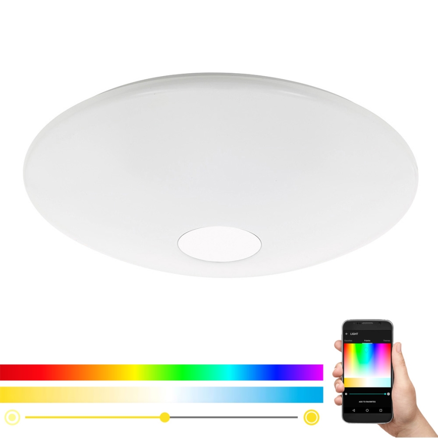Eglo 97918 - Himmennettävä LED-RGB-kattovalaisin TOTARI-C LED/34W/230V + kauko-ohjaus