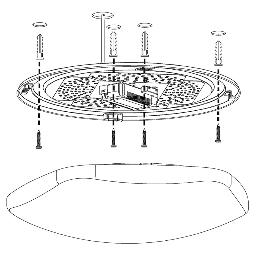 Eglo - Himmennettävä LED-kattovalaisin TOTARI-C LED/34W/230V