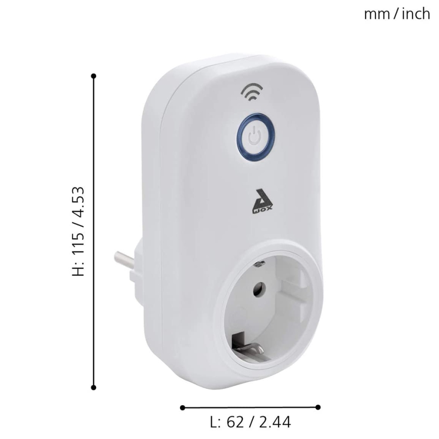 Eglo - Älykäs pistoke Connect pistoke PLUS 2300W SCHUKO Bluetooth