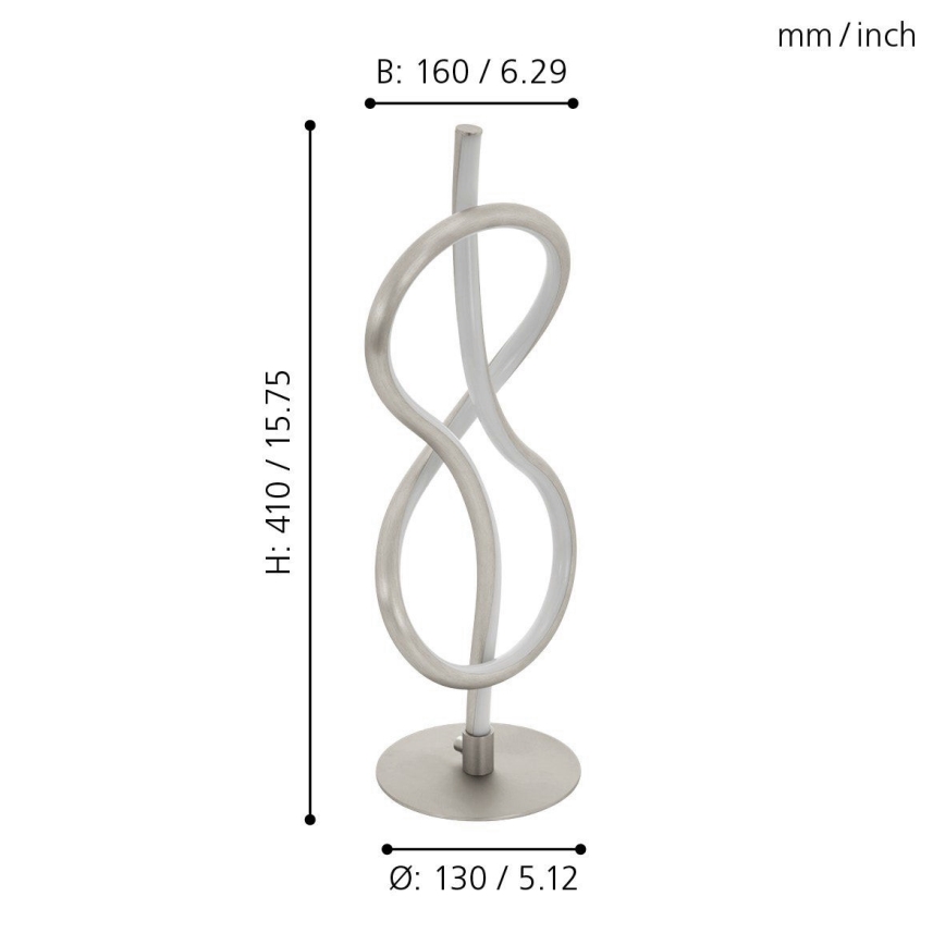 Eglo 97941 - LED-pöytävalaisin NOVAFELTRIA LED/10W/230V