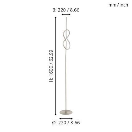 Eglo 97942 - LED-lattiavalaisin NOVAFELTRIA LED/13W/230V