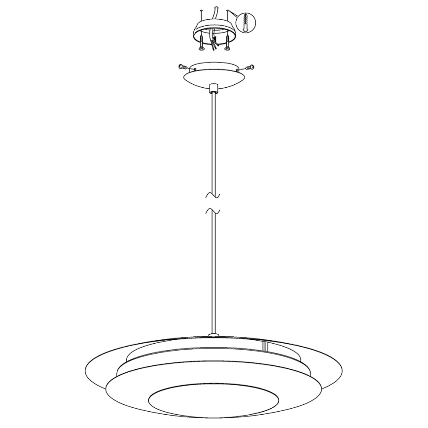 Eglo 98041 - Himmennettävä LED-kattokruunu narussa MONEVA-C LED/18W/230V