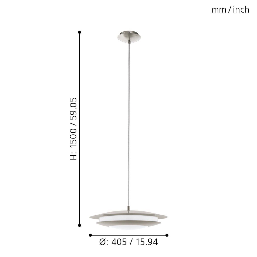 Eglo 98043 - LED RGBW Himmennettävä riippuvalaisin MONEVA LED/18W/230V