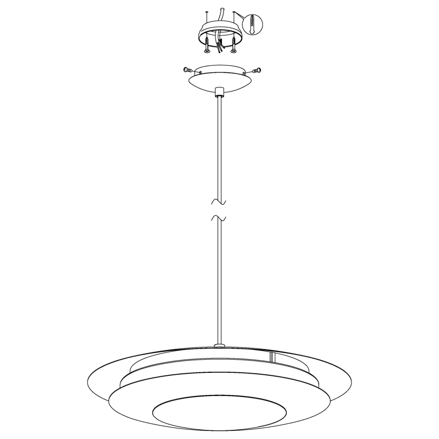 Eglo 98043 - LED RGBW Himmennettävä riippuvalaisin MONEVA LED/18W/230V