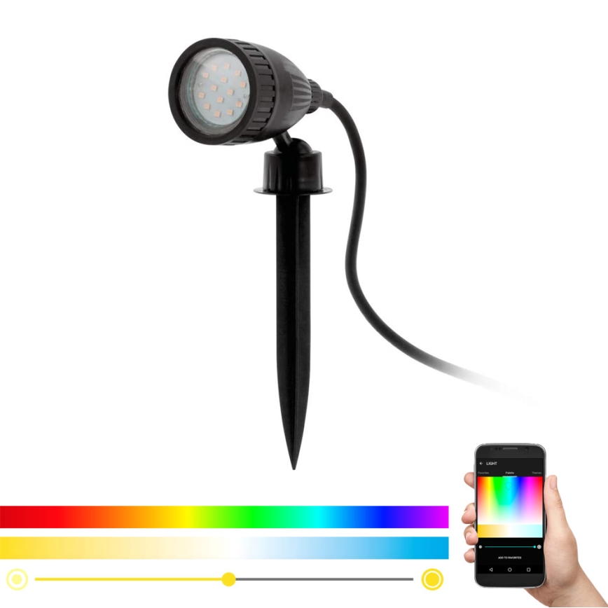 Eglo 98052 - LED-RGB-ulkovalaisin NEMA-C 1xGU10/5W/230V IP44