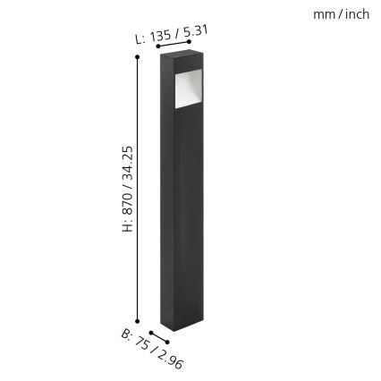 Eglo 98097 - LED-ulkolamppu MANFRIA LED/10W/230V IP44