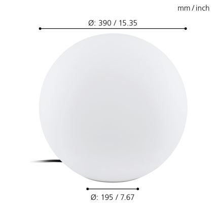 Eglo 98102 - Ulkovalaisin MONTEROLO 1xE27/40W/230V IP65 ø390