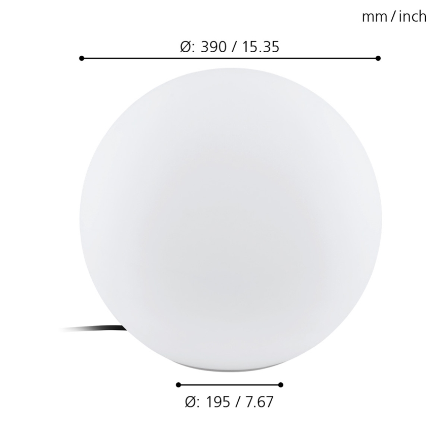 Eglo 98102 - Ulkovalaisin MONTEROLO 1xE27/40W/230V IP65 ø390