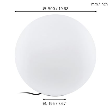 Eglo 98103 - Ulkovalaisin MONTEROLO 1xE27/40W/230V IP65 ø500