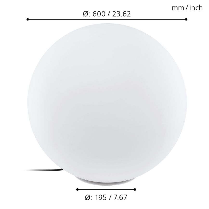 Eglo 98104 - Ulkovalaisin MONTEROLO 1xE27/40W/230V IP65 ø600