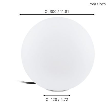 Eglo 98105 - LED RGBW Ulkovalaisin MONTEROLO-C 1xLED/9W/230V IP65 Ø300