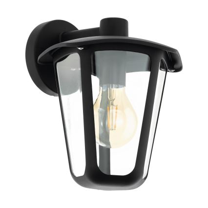 Eglo 98121 - Ulkoseinävalaisin MONREALE 1xE27/60W/230V musta IP44