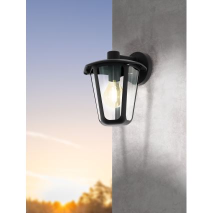 Eglo 98121 - Ulkoseinävalaisin MONREALE 1xE27/60W/230V musta IP44