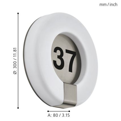 Eglo 98145 - LED Himmennettävä talo number MARCHESA-C LED/15W/230V IP44