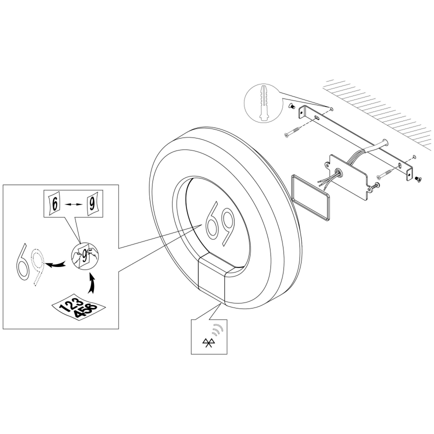 Eglo 98145 - LED Himmennettävä talo number MARCHESA-C LED/15W/230V IP44