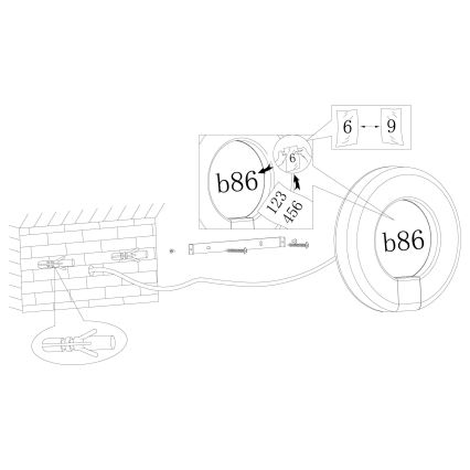Eglo 98147 - LED-talonumero MARCHESA LED/15W/230V IP44