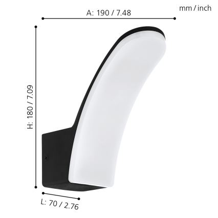 Eglo 98148 - LED-ulkoseinävalaisin FIUMICINO LED/11W/230V IP44