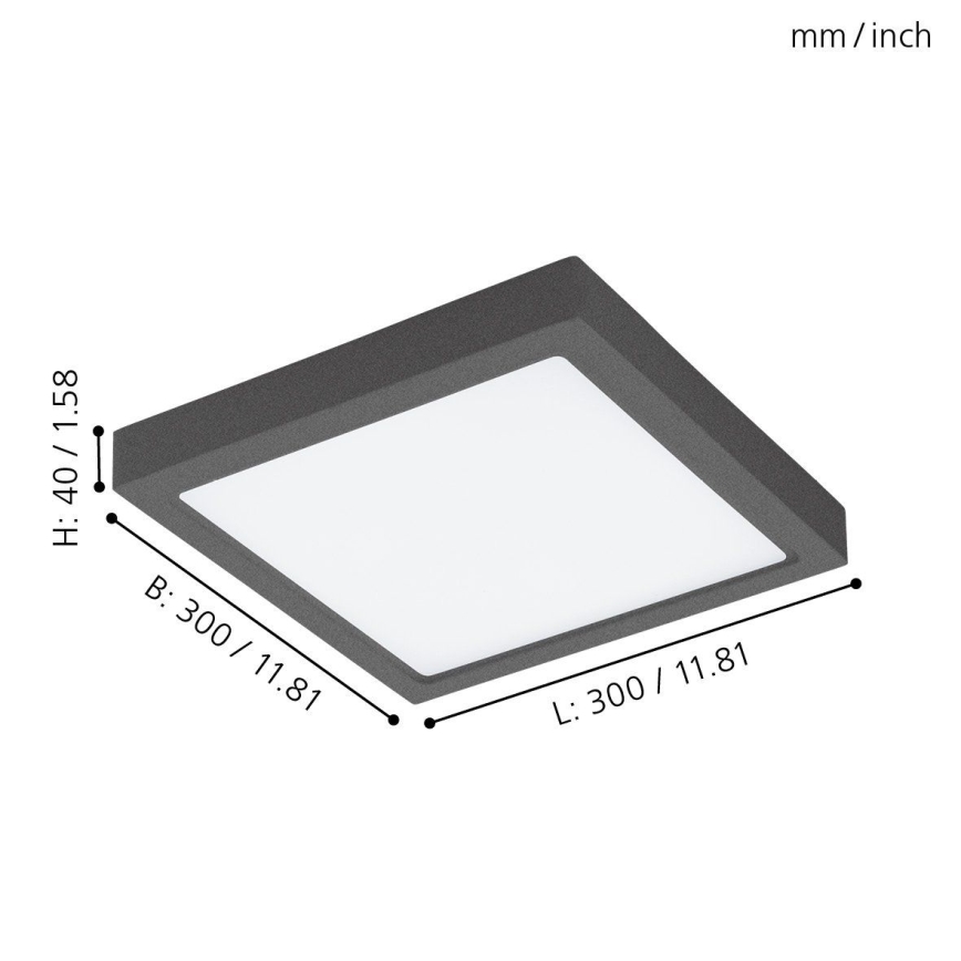 Eglo - LED himmennettävä ulkovalaisin ARGOLIS-C LED/22W/230V IP44 Bluetooth