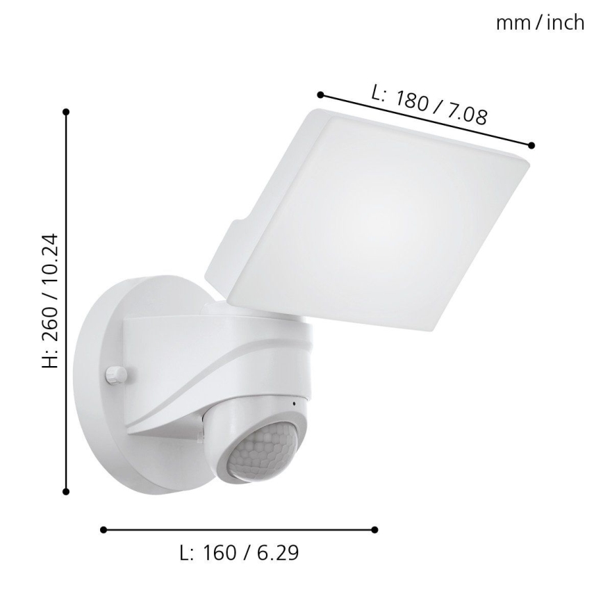 Eglo 98177 - LED-ulkoseinävalaisin anturilla PAGINO LED/15W/230V IP44