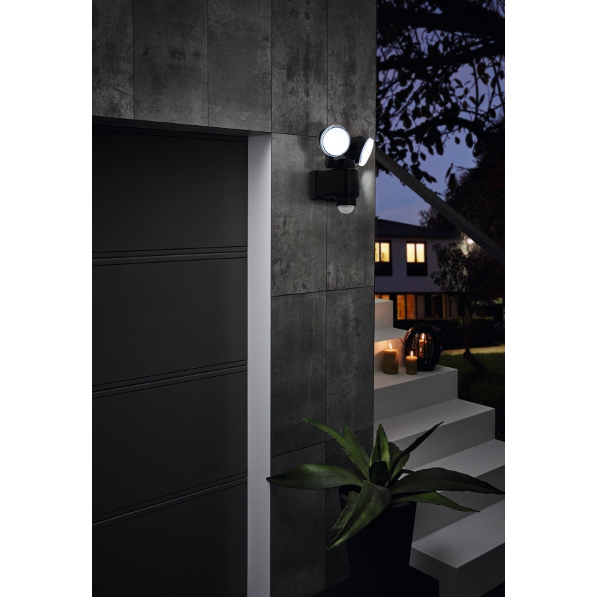 Eglo 98189 - LED-ulkovalaisin anturilla CASABAS 2xLED/4W/4xLR14 IP44