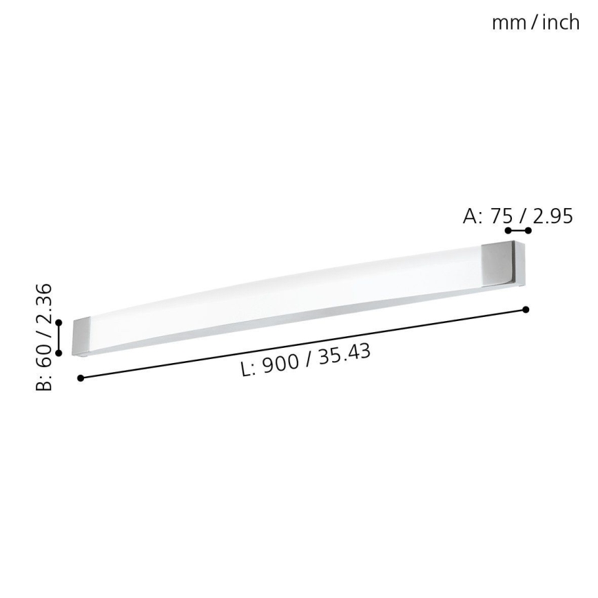 Eglo 98193 - LED-seinävalaisin kylpyhuoneeseen SIDERNO LED/24W/230V IP44