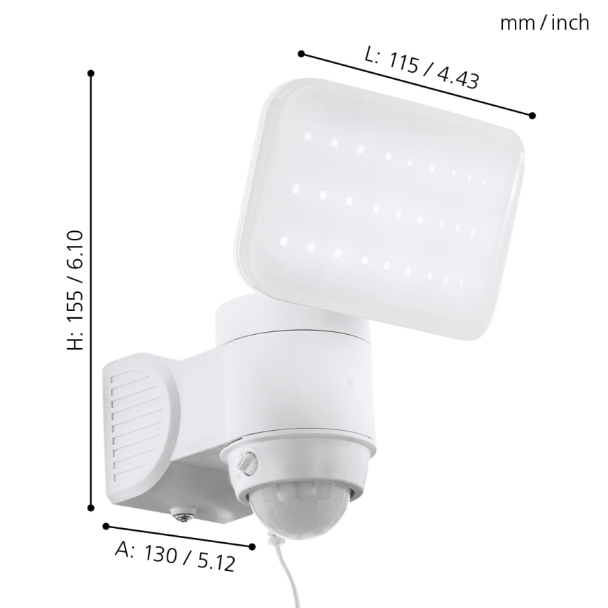 Eglo 98196 - LED-seinäaurinkovalaisin anturilla CASABAS LED/3,7V IP44