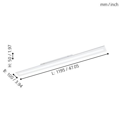 Eglo 98206 - Himmennettänä LED-paneeli SALOBRENA-A LED/30W/230V + kauko-ohjaus