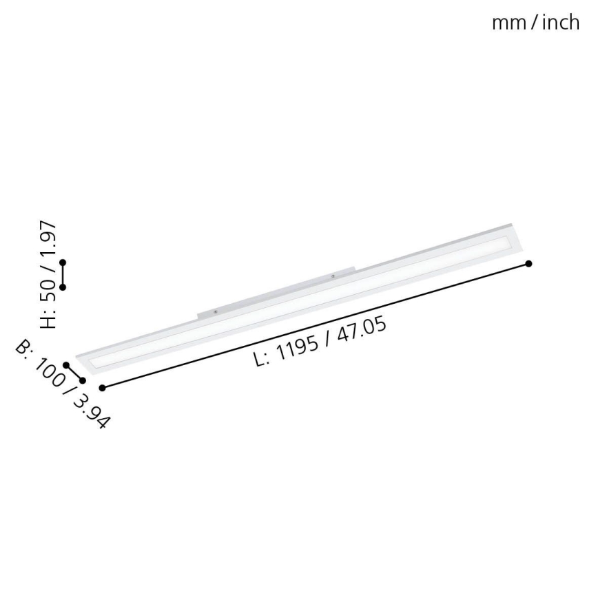 Eglo 98206 - Himmennettänä LED-paneeli SALOBRENA-A LED/30W/230V + kauko-ohjaus