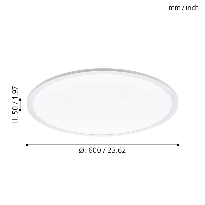 Eglo 98209 - Himmennettävä LED-kattovalaisin SARSINA-A LED/30W/230V + kauko-ohjaus