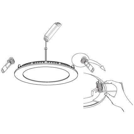 Eglo 98212 - Himmennettävä riippuva LED-kattovalaisin FUEVA-A LED/5W/230V + kauko-ohjaus