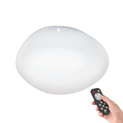 Eglo 98227 - Himmennettävä LED-kattovalaisin SILERAS-A LED/24W/230V + kauko-ohjaus