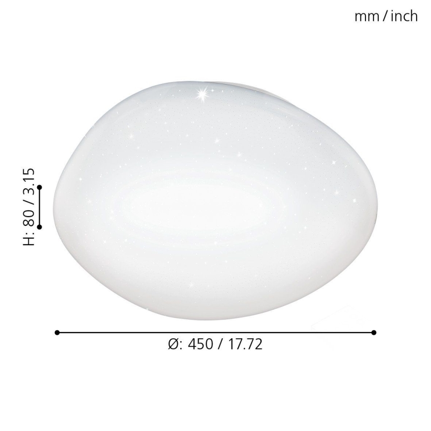 Eglo - LED himmennettävä kattovalaisin LED/24W/230V + kaukosäädin
